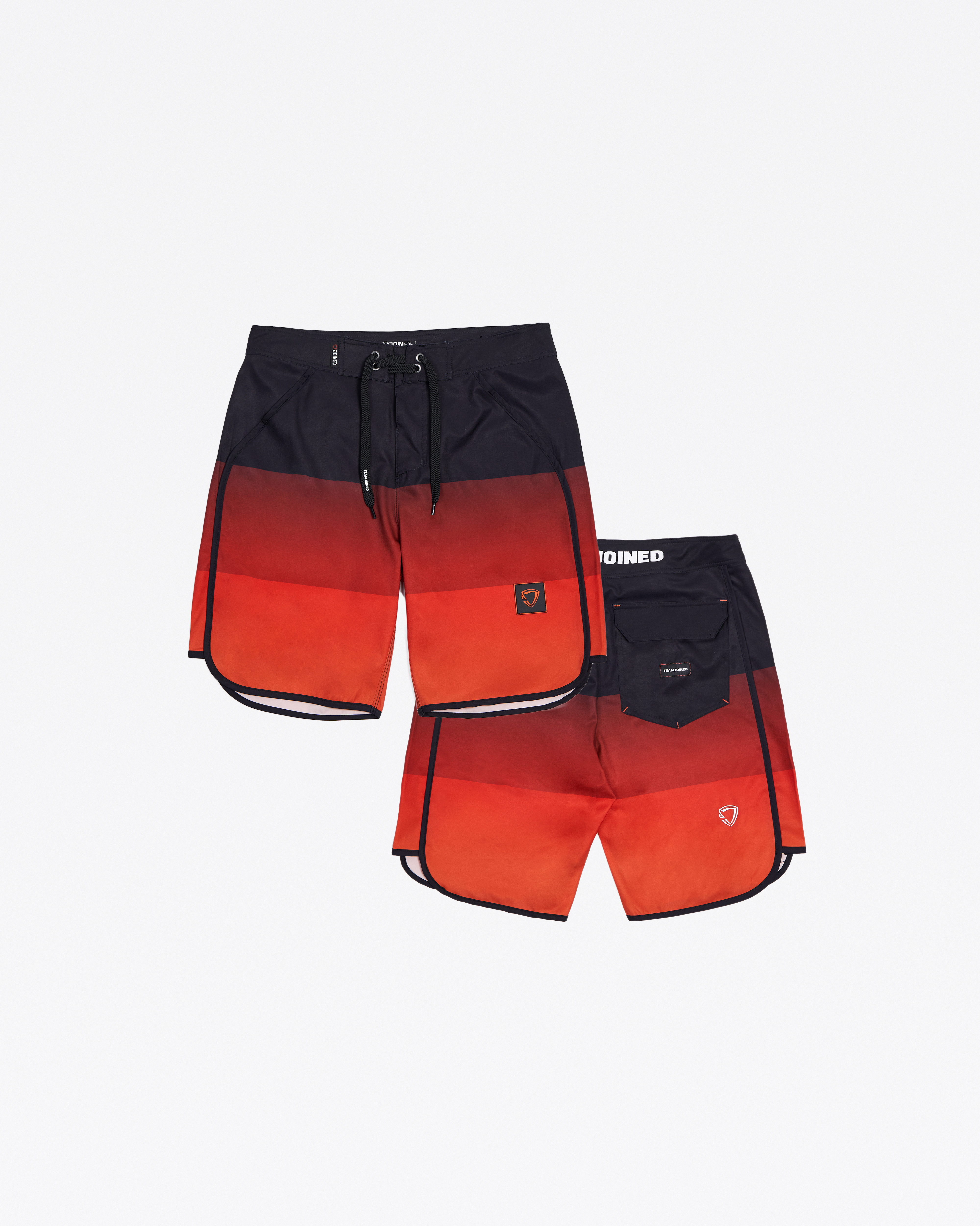 Joined® Curved Hem Stage Shorts - Orange Sunset