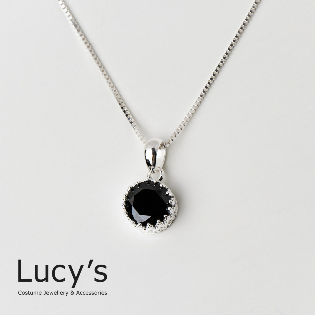 Lucy's-925純銀皇冠鋯石-綠項鍊(104332)