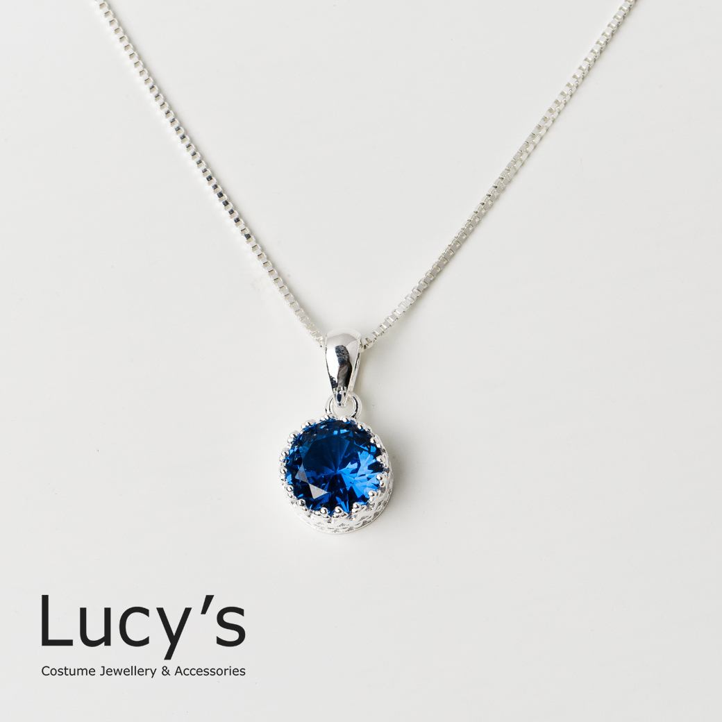 Lucy's-925純銀皇冠鋯石-綠項鍊(104332)