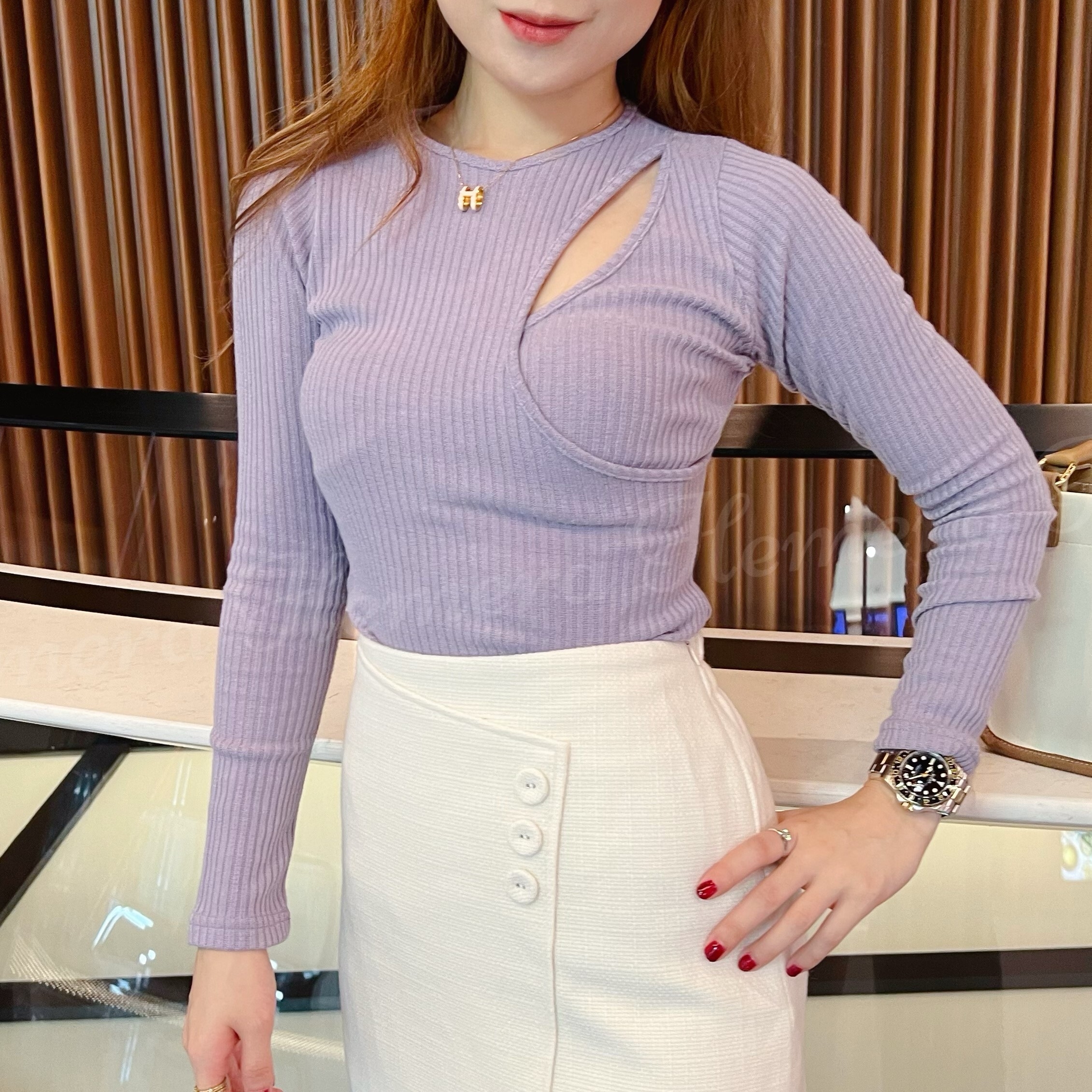 TP22W1209 棉質大彈性小窿窿性感上身