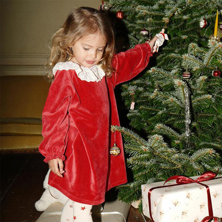 KS X'mas Golden velvet dress