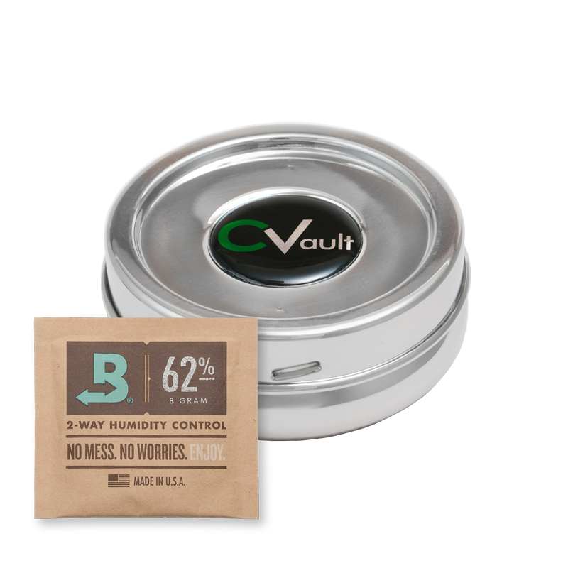 美國品牌 CVault 不鏽鋼保濕氣密儲存罐 / INTEGRA 55% 雙向高效保濕劑