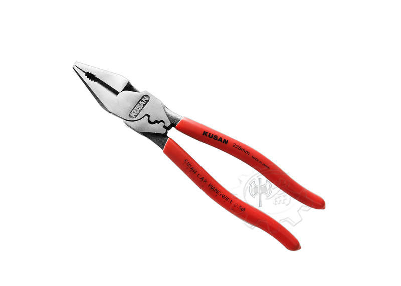 ＊中崙五金【附發票】Kusan 鋼絲鉗 9" (225mm ) 鐵線鉗 KS-225 附壓著功能 銳利 省力
