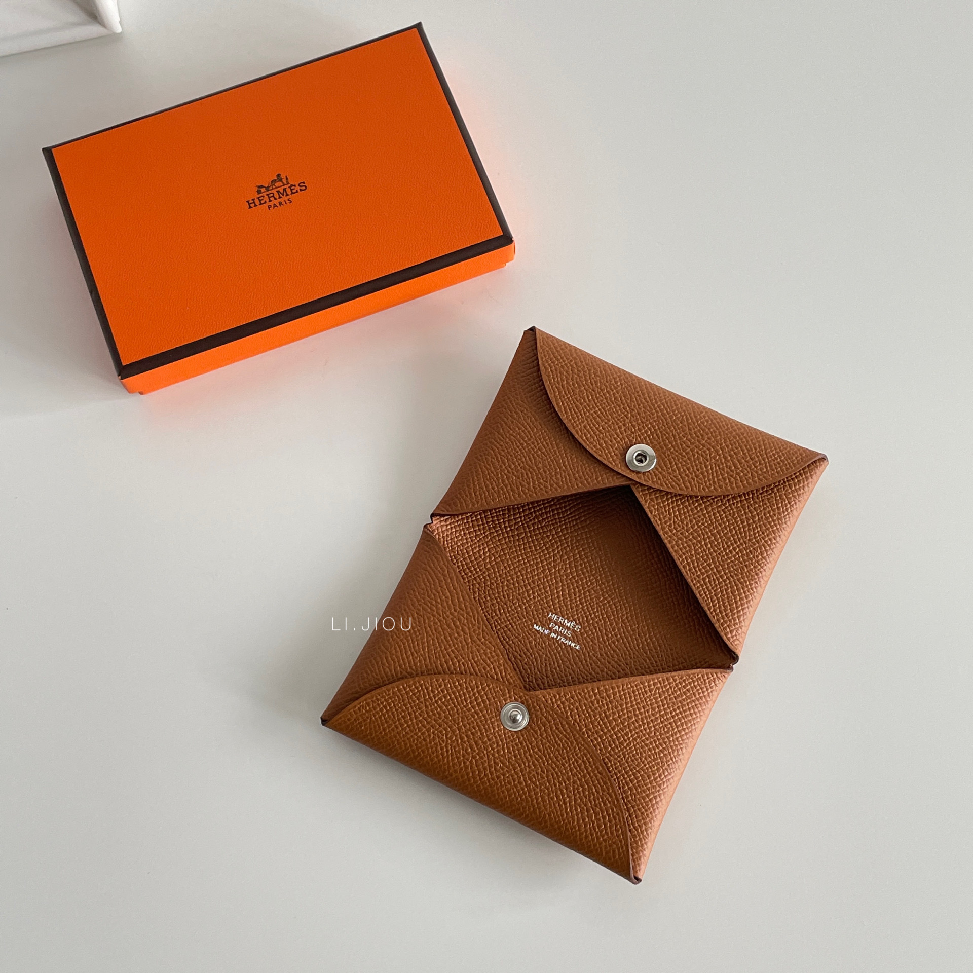 Hermes Calvi 金棕 愛馬仕卡包