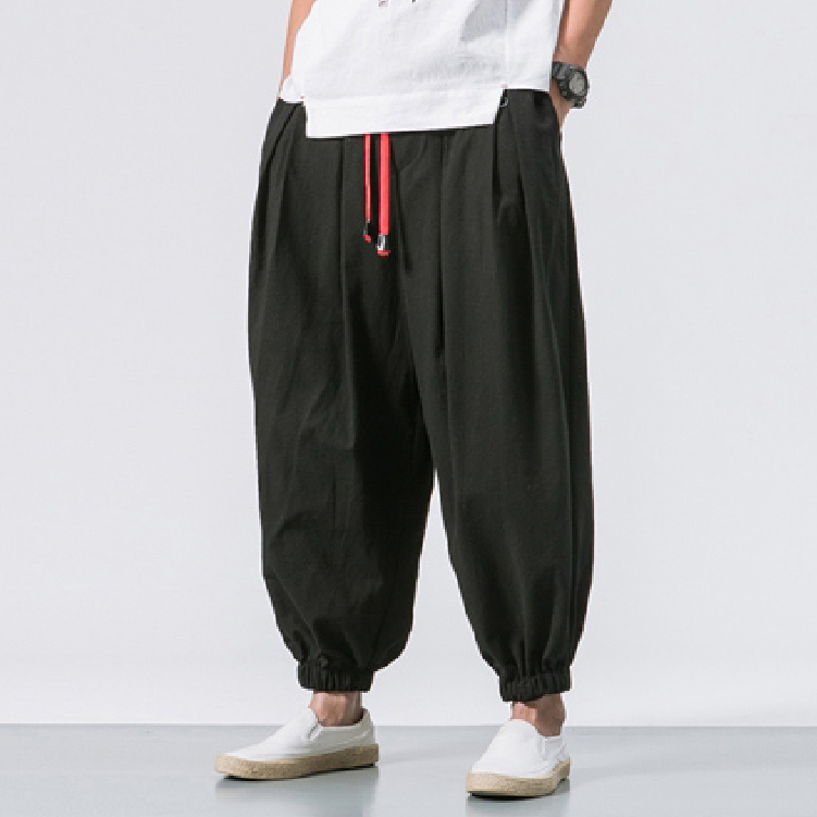 亞麻老爺束口褲