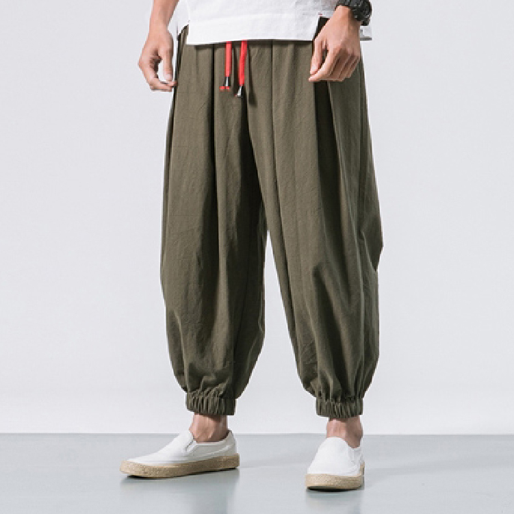 亞麻老爺束口褲