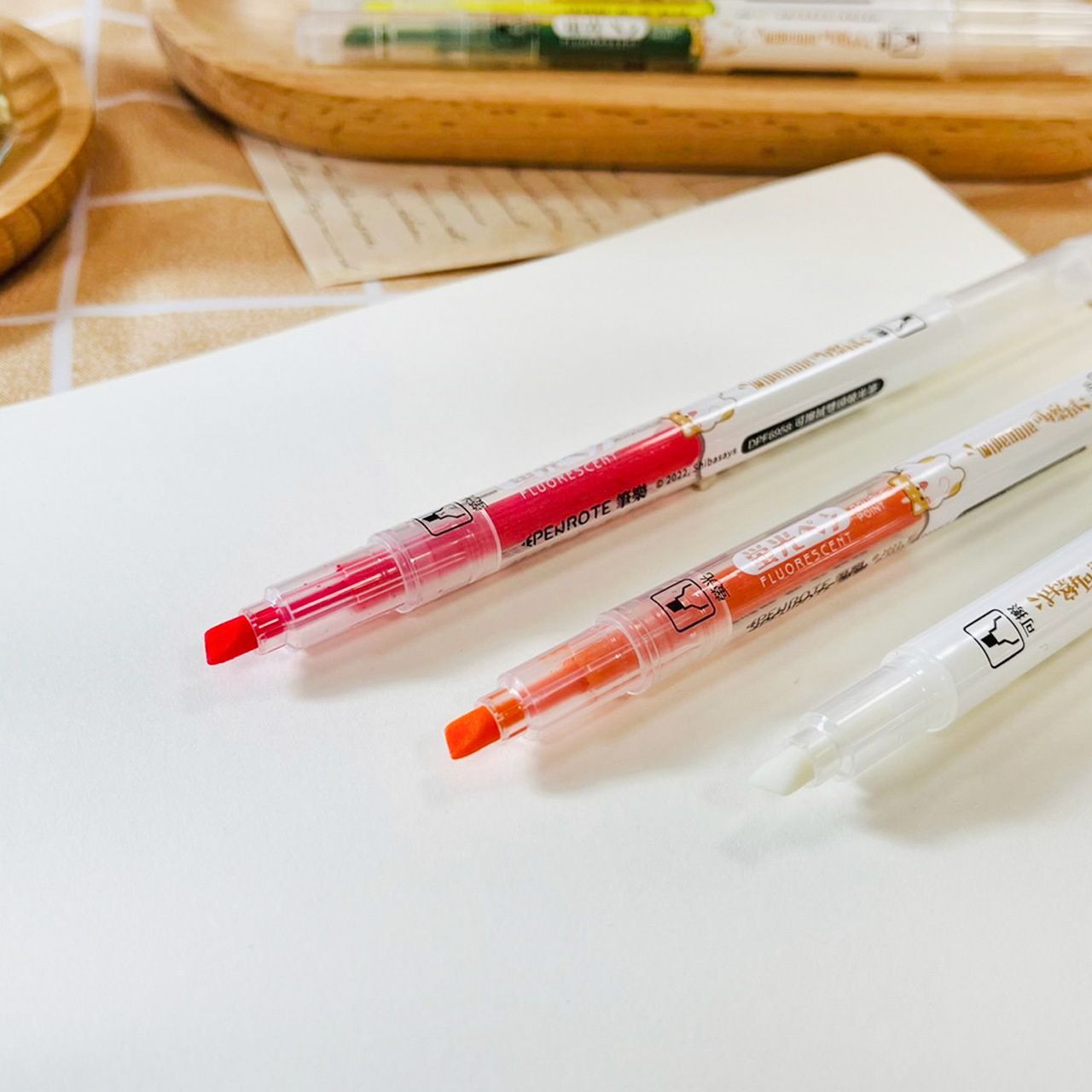 【PENROTE筆樂】柴語錄 可擦拭雙頭螢光筆
