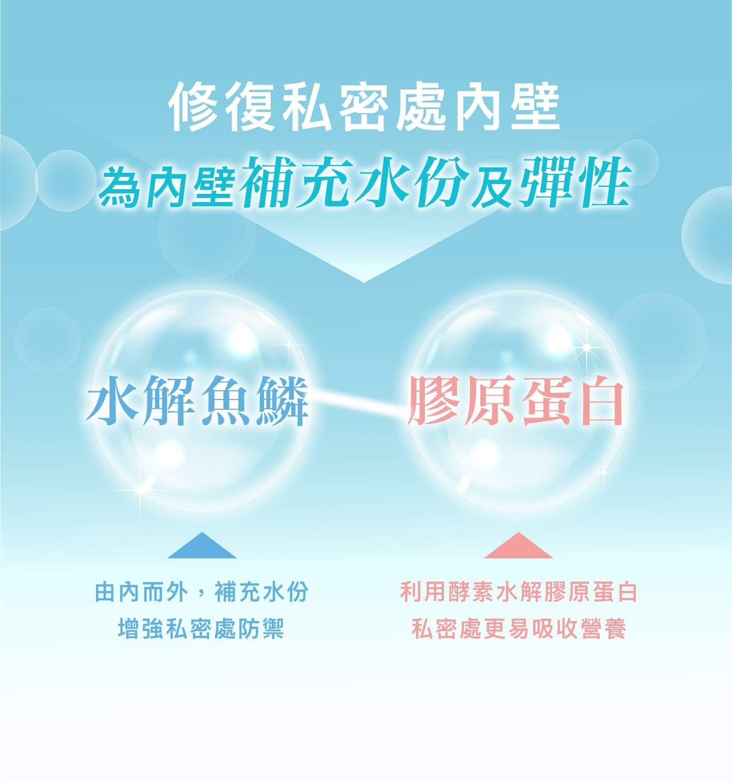 提供膠原蛋白及水解魚鱗提升私密處彈性