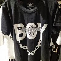 [S] BOYLONDON KIDS EAGLE CHAIN T- SHIRT,BLACK/WHITE, B92TS1005K00 (SBB122)
