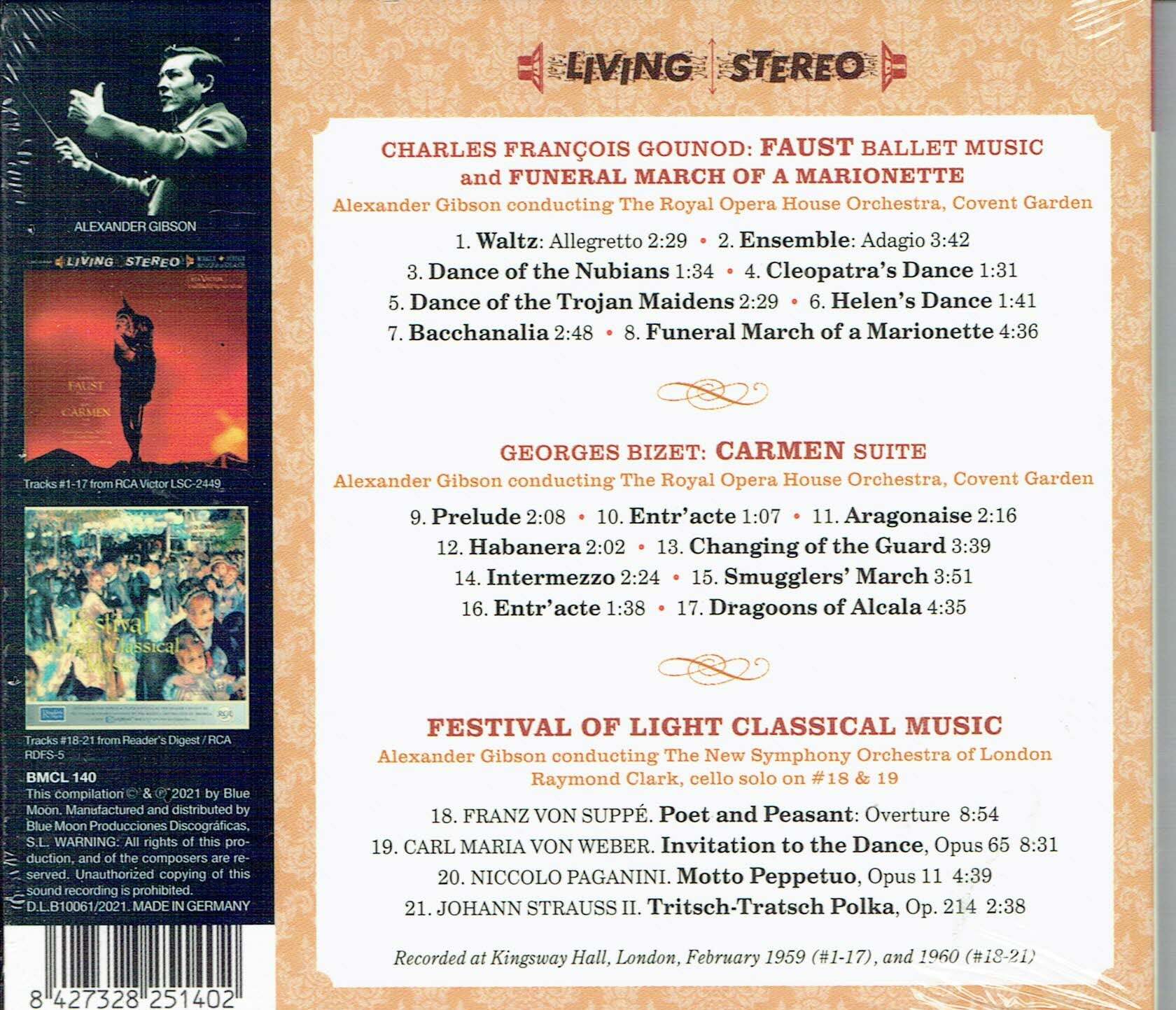 ALEXANDER GIBSON - FAUST / CARMEN · ROYAL OPERA HOUSE ORCHESTRA CD