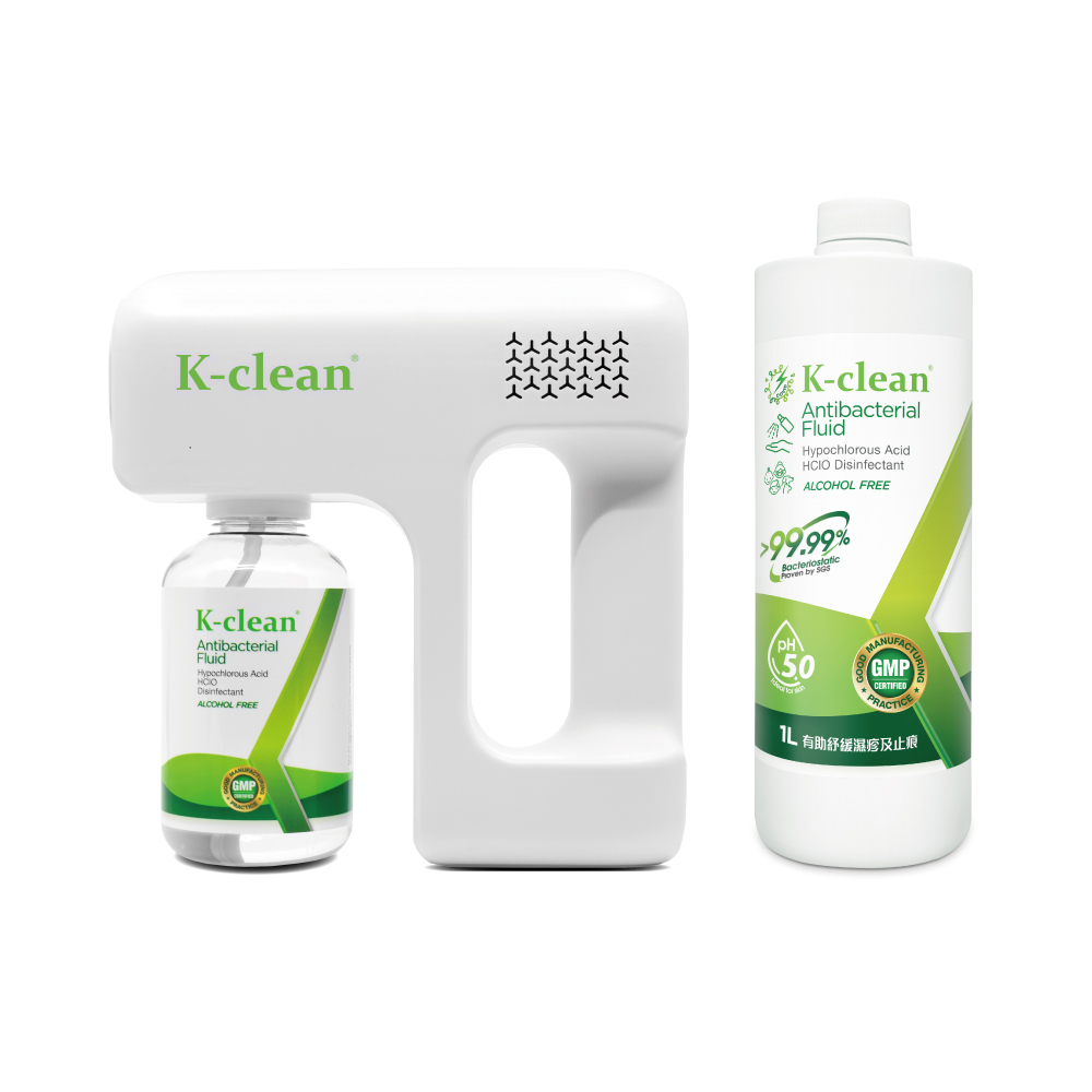 K-clean 1公升裝 + 家用充電式噴灑槍 (白武士)組合