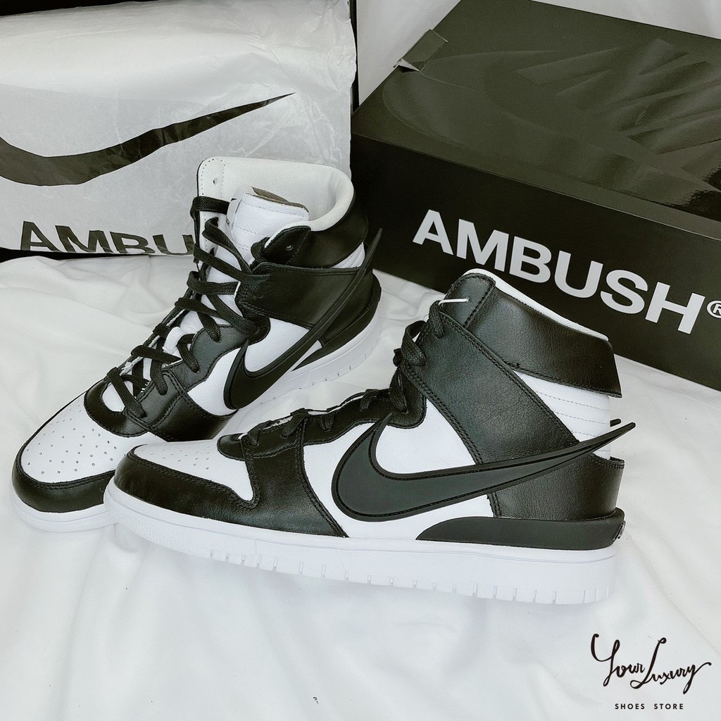 Luxury】Ambush x Nike Dunk High Black White 黑白聯名男女