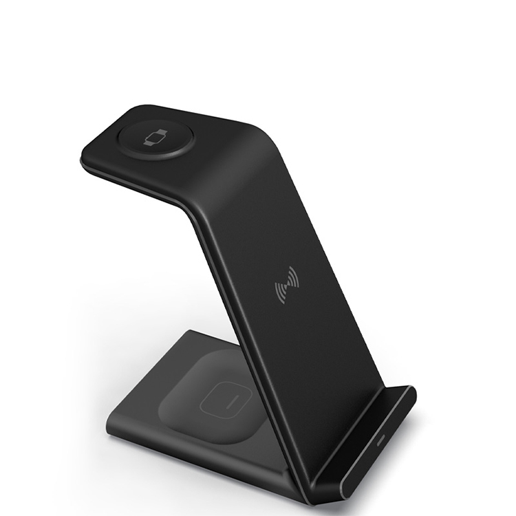 【ikanolife】三合一智能綜合無線充電座_可充airpods、Apple watch_HM25黑