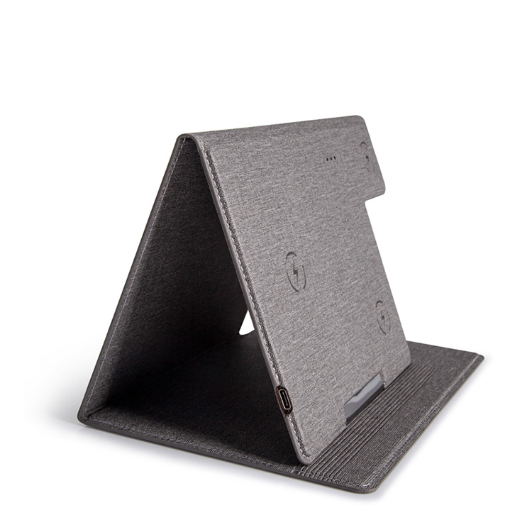 【ikanolife】三合一智能高質感可立式綜合無線充電板_airpods、Apple watch_HM15灰黑