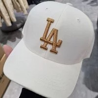 [S] MLB KOREA METAL LOGO STRUCTURED BALL LA CAP,WHITE, 32CPIG111-07W (SMLB192)