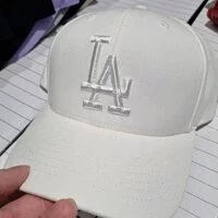 [S] MLB SHADOW STRUCTURED LA DODGERS CAP, WHITE, 32CPIR111-07W (SMLB193)