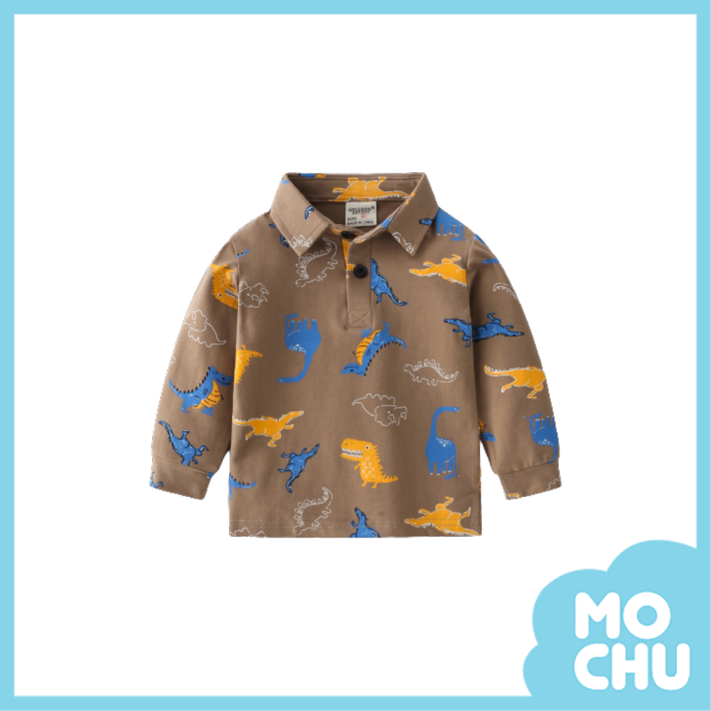 滿印小恐龍翻領POLO衫(四色)