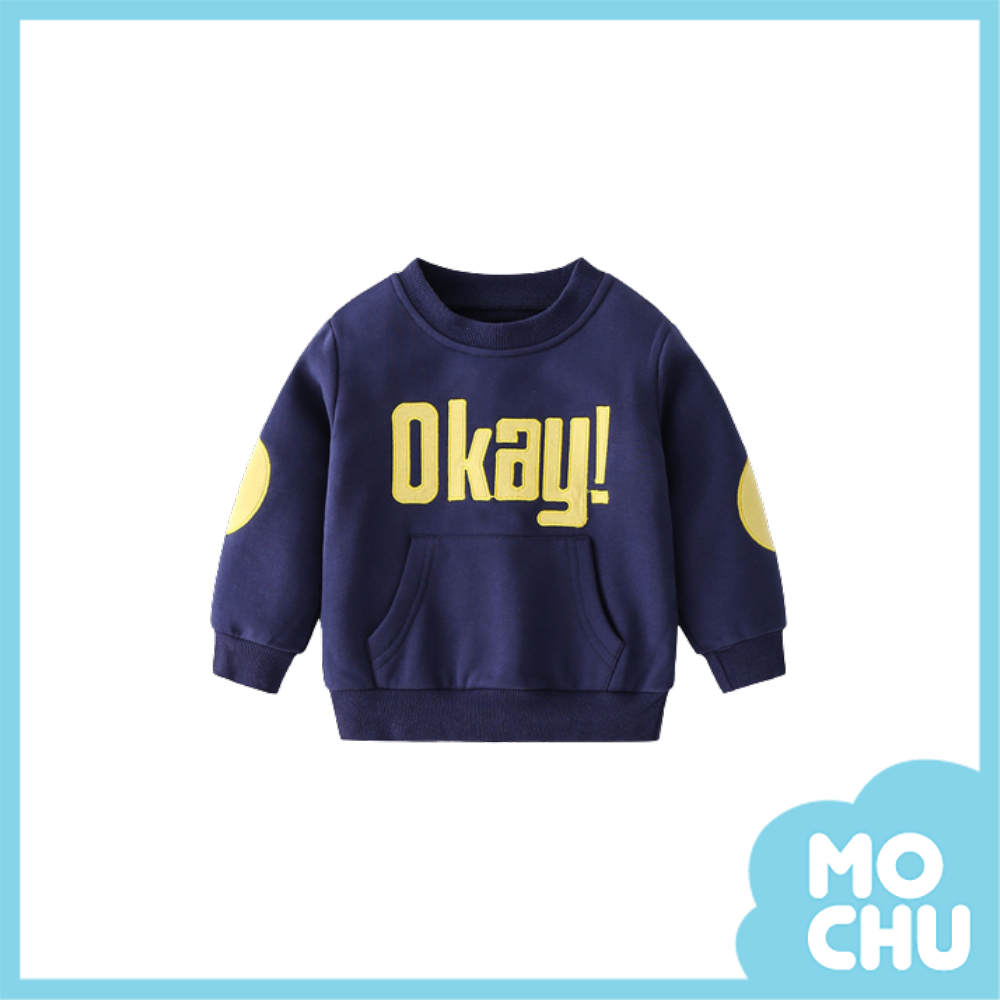 字母Okay!圓領長袖衛衣(兩色)