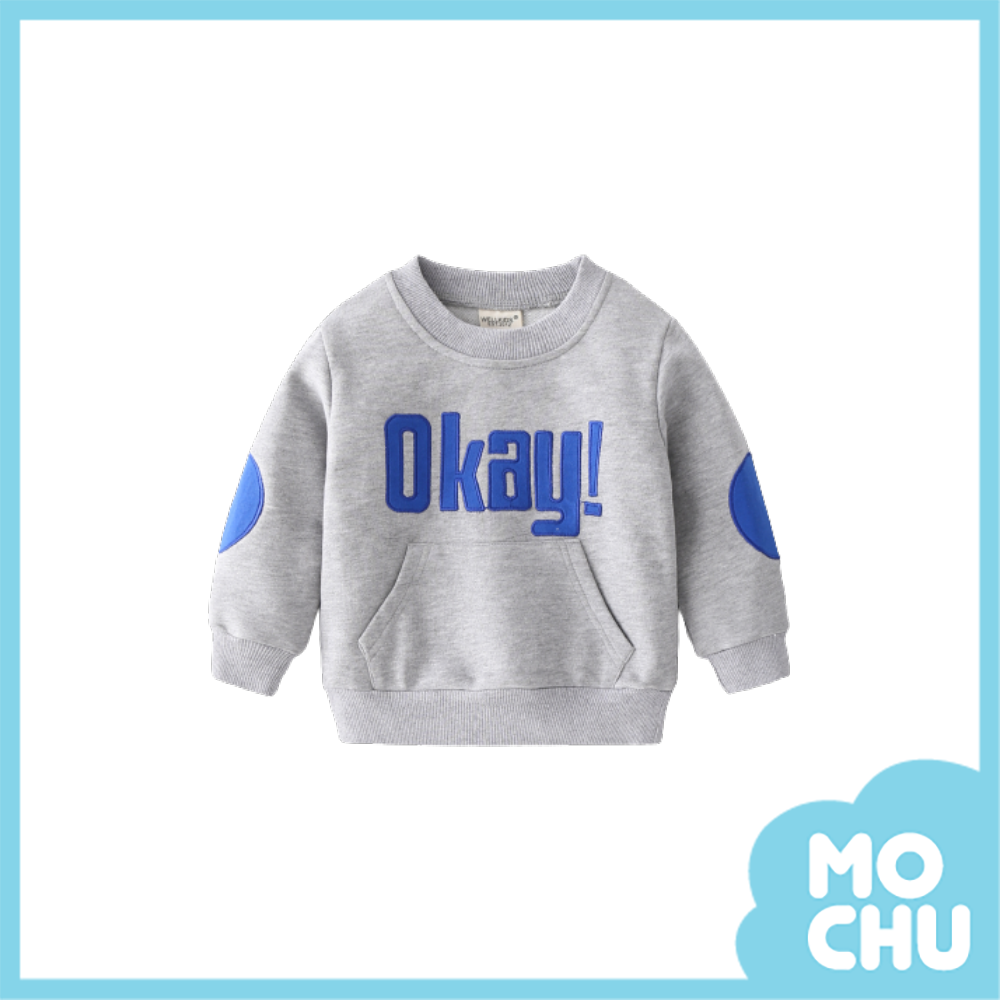 字母Okay!圓領長袖衛衣(兩色)