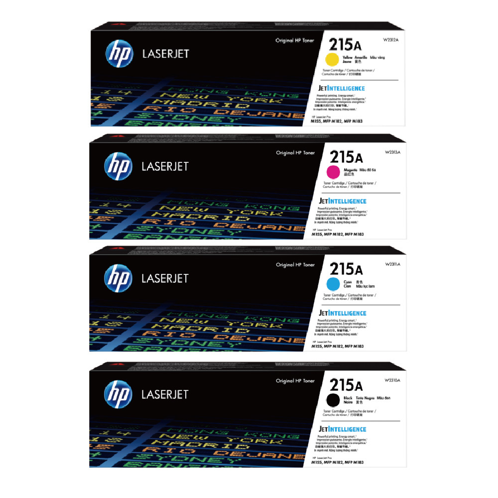【四色組】HP 215A W2310A 黑+W2311A 藍+W2312A 黃+W2313A紅 原廠碳粉匣 適用HP Color LaserJet Pro M183fw/M155nw/M182