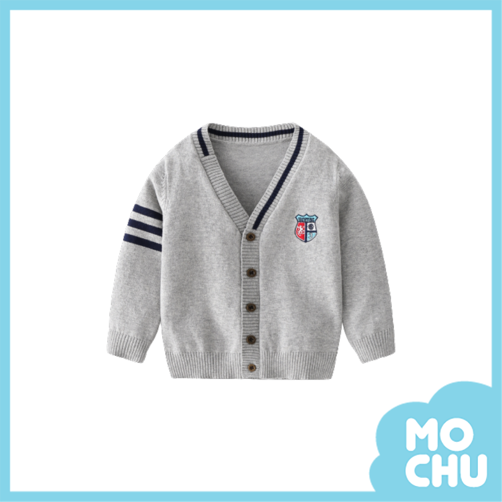 刺繡徽章學院風開衫(兩色)