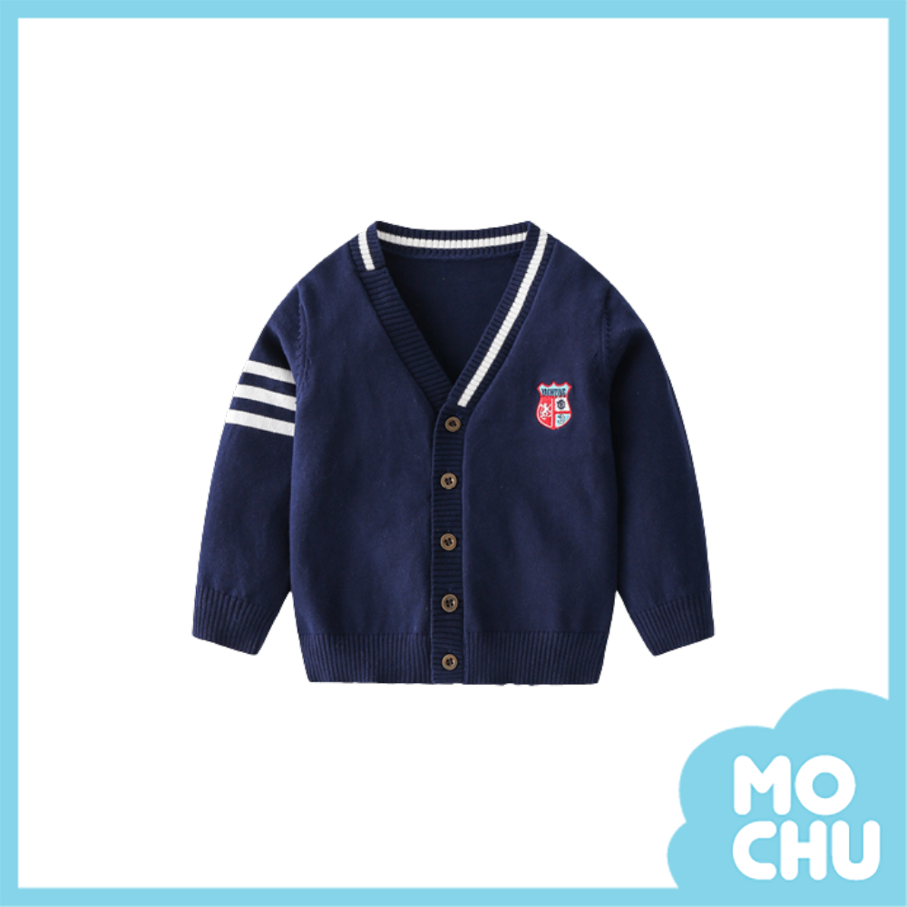 刺繡徽章學院風開衫(兩色)