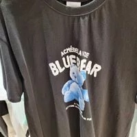 [S] ADLV BLUE TEDDY BEAR SHORT SLEEVE T-SHIRT,BLACK, ADLV22SS-SSABTB-BLK (SAV116)