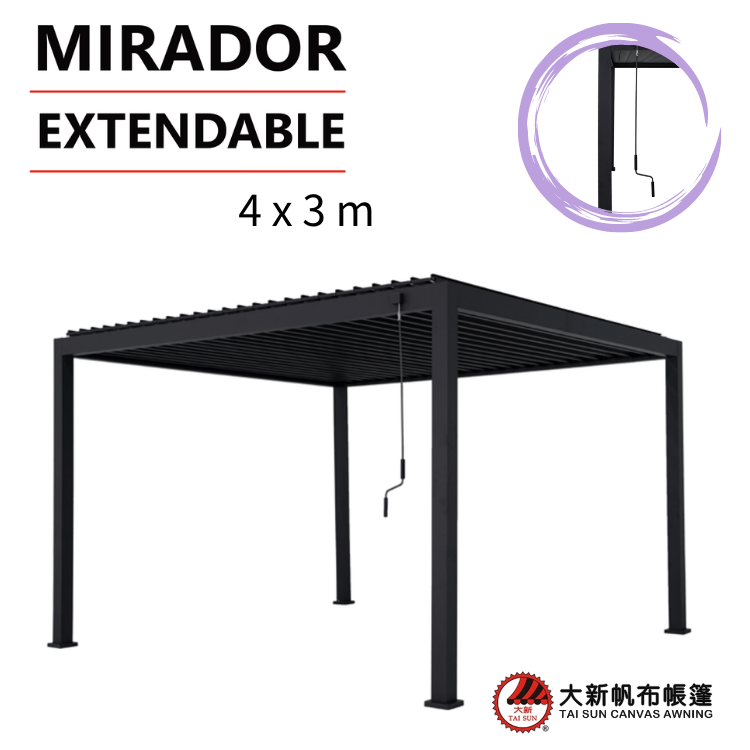 Alberobello 星光百葉棚 W400 x D300 x H255 cm