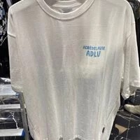 [S] ADLV LOGOPLAY MARKER BASIC LOGO SHORT SLEEVE T-SHIRT,WHITE/BLUE, ADLV21SS-SSLMKB-WBL (SAV124)
