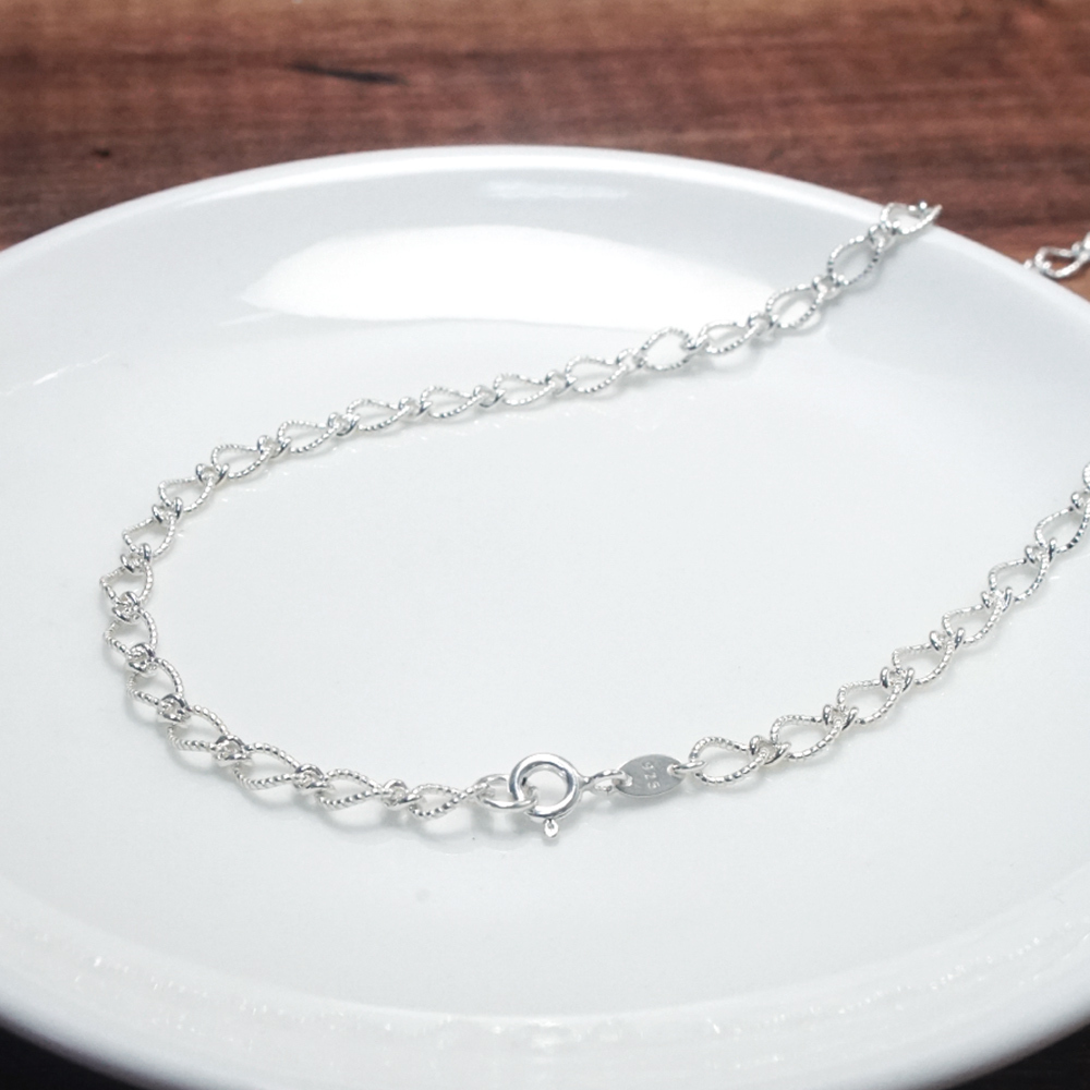 麻花圓舞曲(4.4mm寬鍊) 925純銀 女生項鍊 客製長度銀鍊