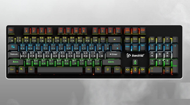 米特3C數位–廣寰 星際幻彩版 C400 有線機械鍵盤/茶軸/紅軸