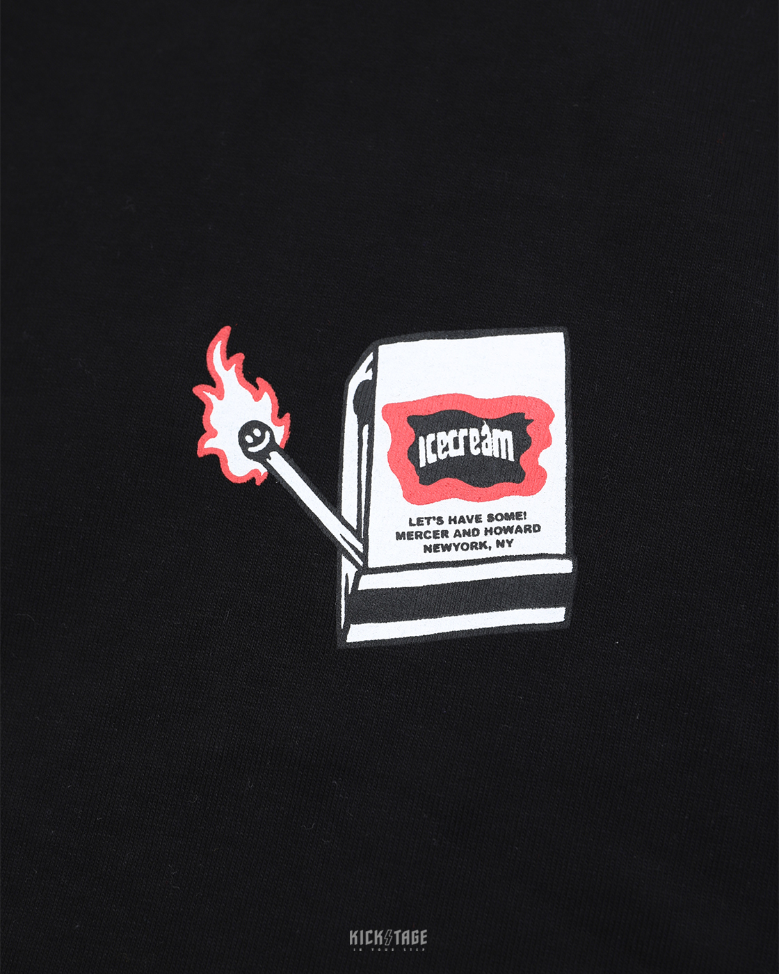 **特價商品售出不退換**男女款 ICE CREAM Strike Up Conversation SS TEE 黑色 土橘 紫色 火柴盒 插畫 短T【IC421-6206】