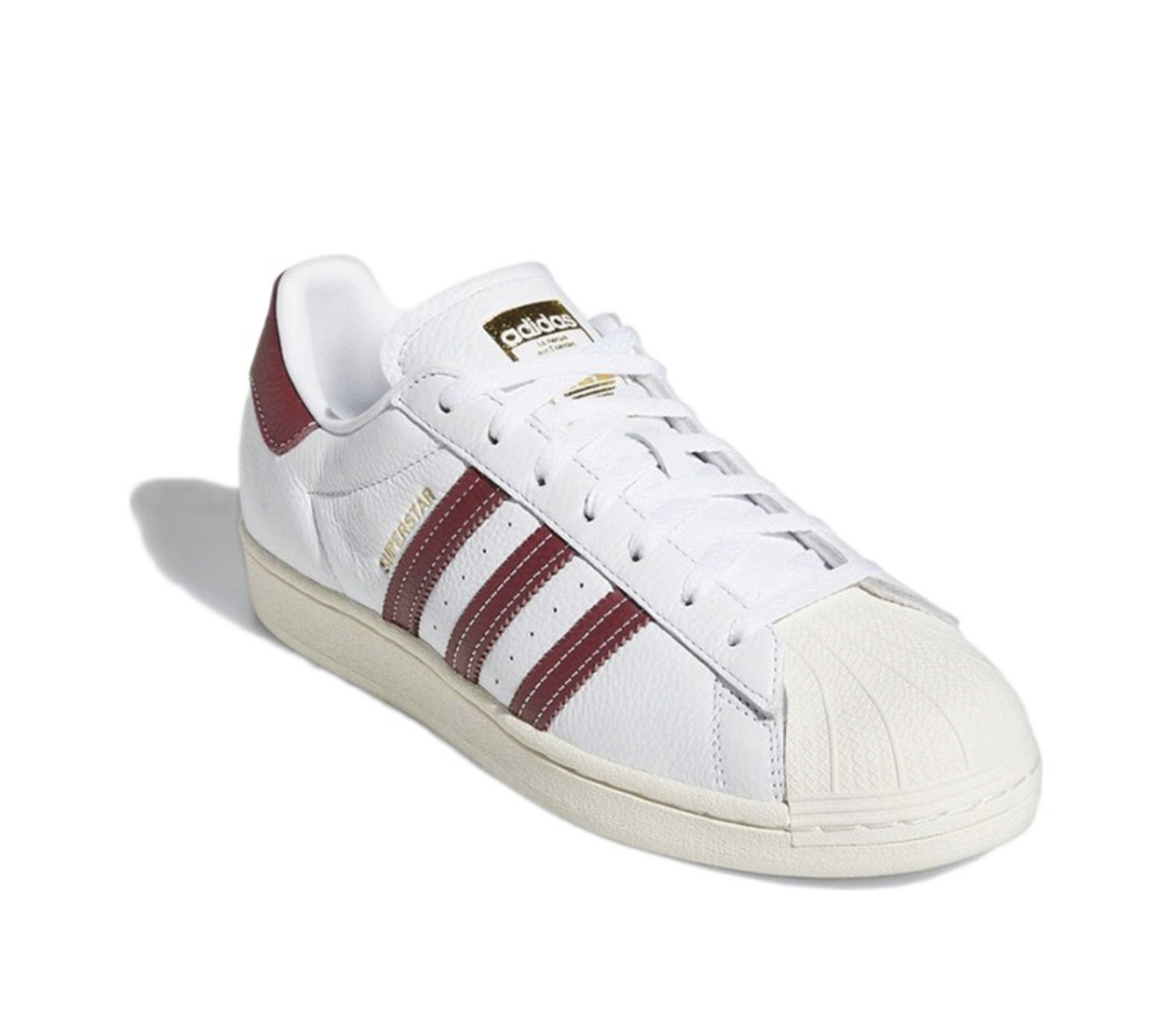 Adidas 休閒鞋 Superstar 女鞋 白酒紅 奶油底 金標 貝殼頭 GZ1603 Nov Lu