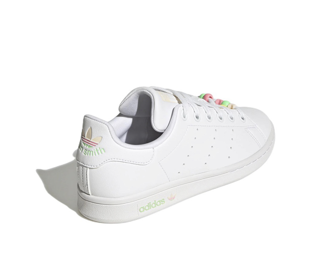 adidas女鞋 白 串珠 小白鞋 史密斯 愛迪達(GY1797)Nov lu