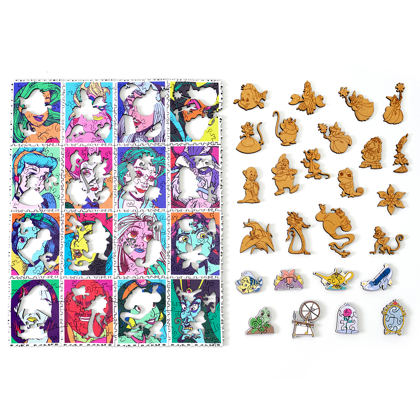 迪士尼公主郵票木拼 Disney Stamps Wooden Puzzle - Princesses
