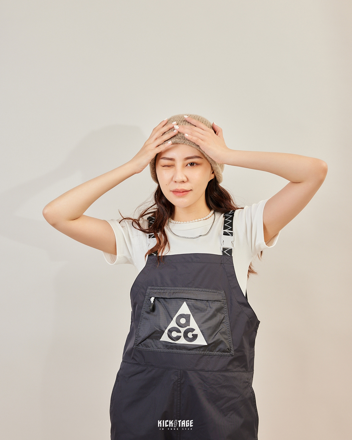 **特價商品售出不退換**大童款 女生尺寸 NIKE ACG Storm-FIT "Ramona Falls" 黑色 指南針 抗撕裂拼接口袋 防水 戶外機能 吊帶褲【DQ8739-010】