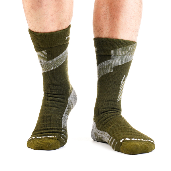 FOOTLAND HK山形者厚底長筒羊毛登山襪 （Hiking重裝型羊毛襪款）