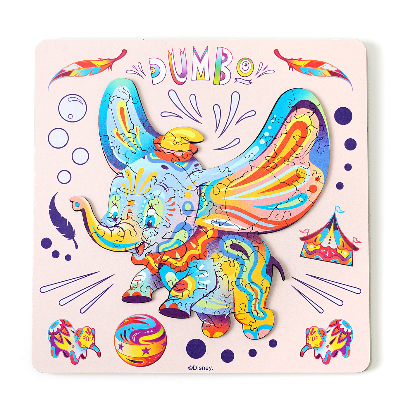 迪士尼圖騰木拼-小飛象專用框