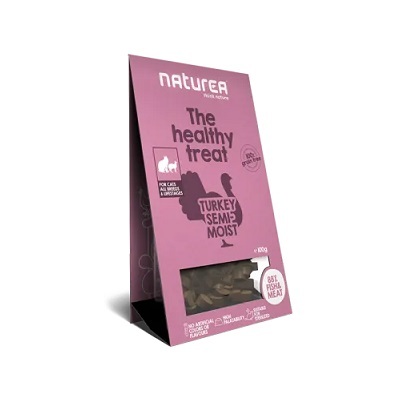 Naturea 鮮肉半濕小食 (貓用) - 火雞 100g(EXP:07/2026)