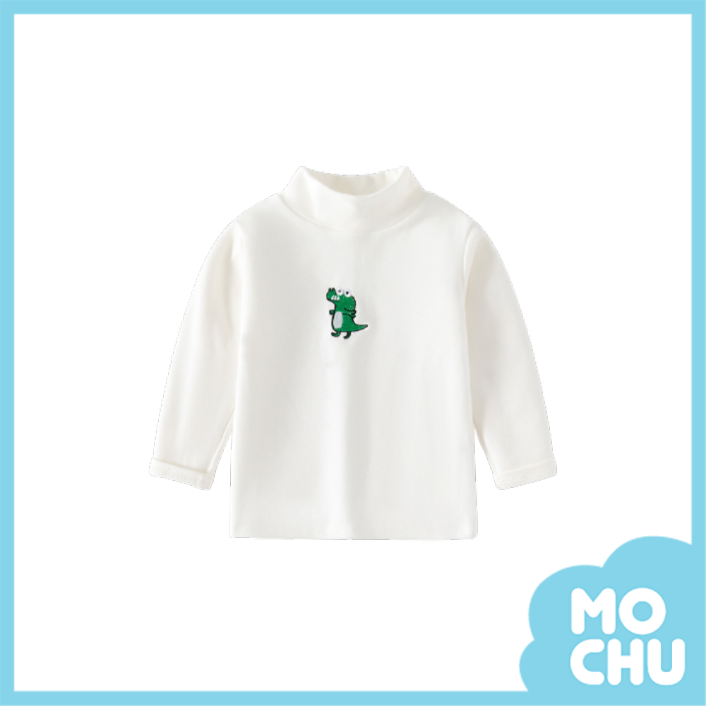 刺繡恐龍高領打底衫(兩色)