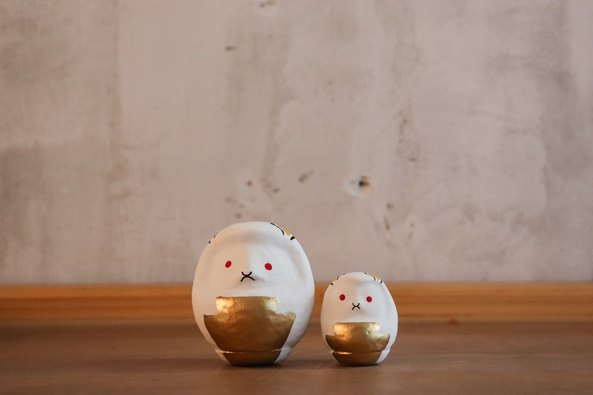 日本 高崎達摩 不倒翁兔 擺飾