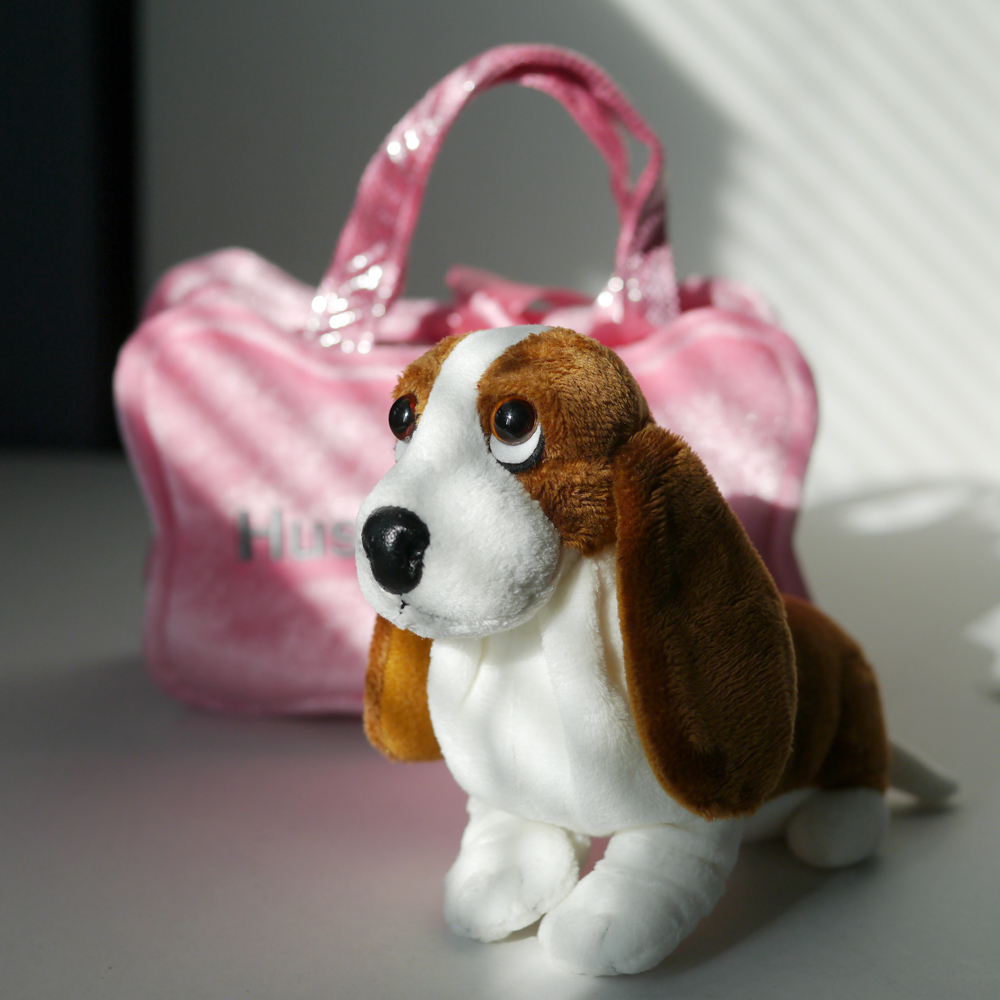 5" 帶我走-粉紅骨頭提袋巴吉度