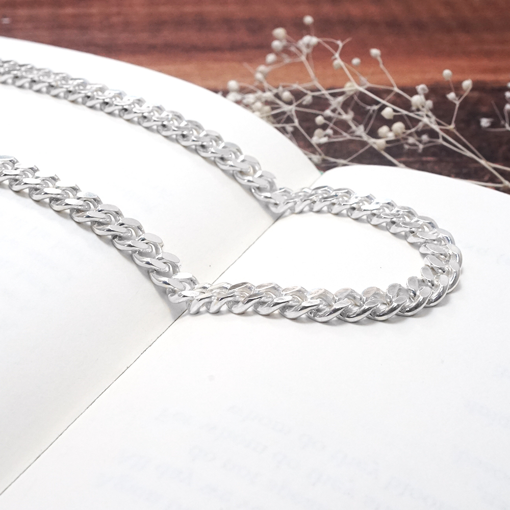 寬版繩索鍊(5.5mm寬鍊) 925純銀 男生項鍊 中性 客製長度銀鍊