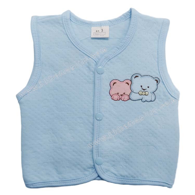 Koma Land: 嬰兒提花薄夾棉背心 BE7003 (3-9碼)