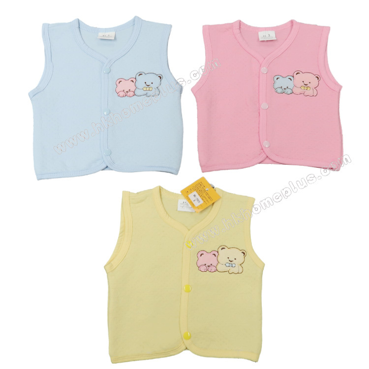 Koma Land: 嬰兒提花薄夾棉背心 BE7003 (3-9碼)