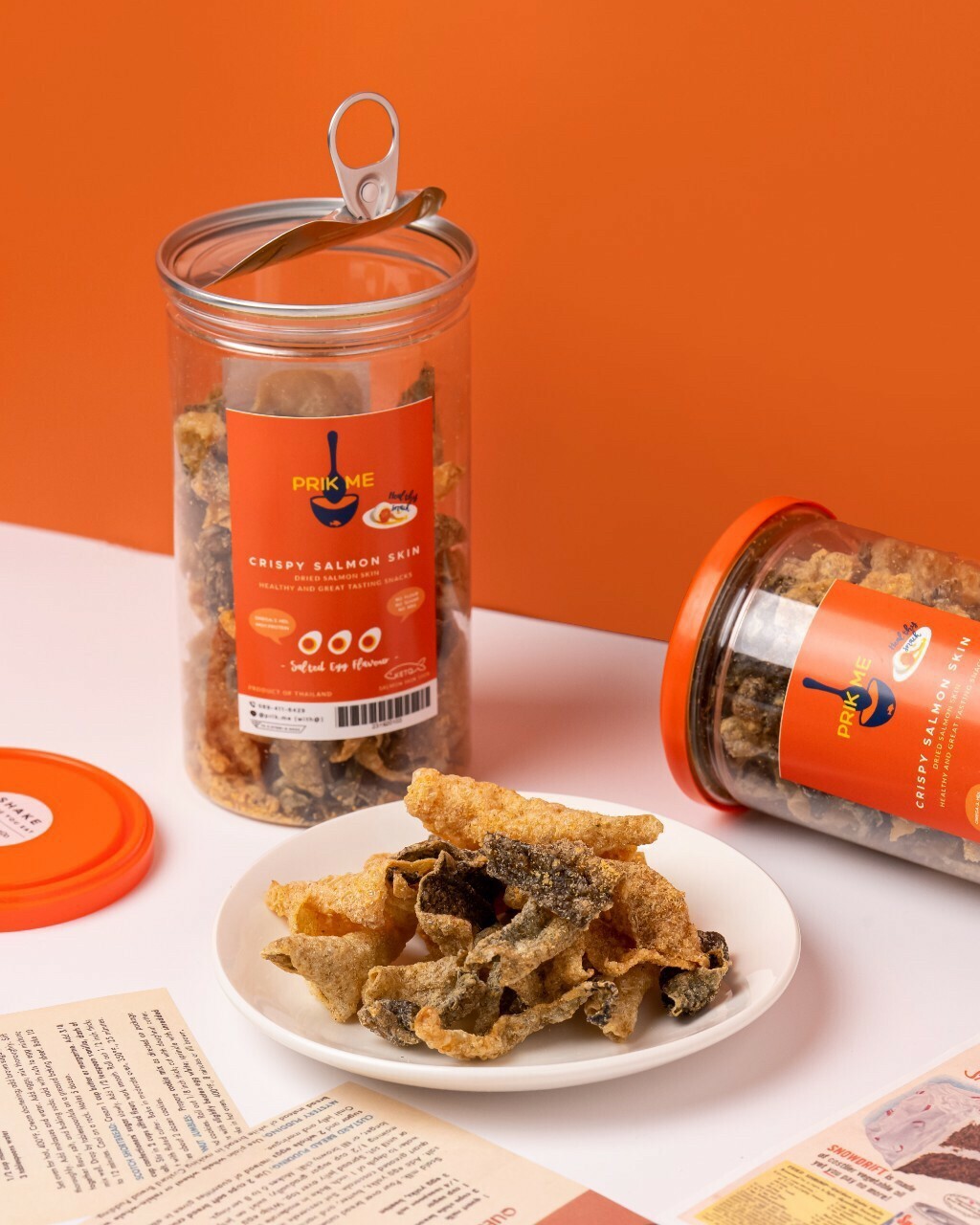 Prik Me 非油炸香脆三文魚皮咸蛋黃味  90g