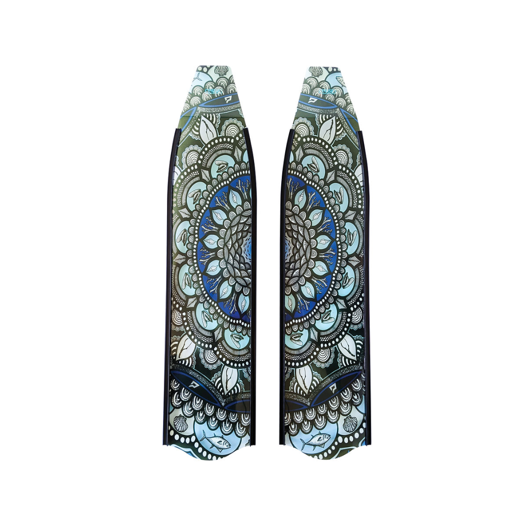 ▲PENETRATOR 玻纖長蛙鞋裸板-曼陀羅 (藍)