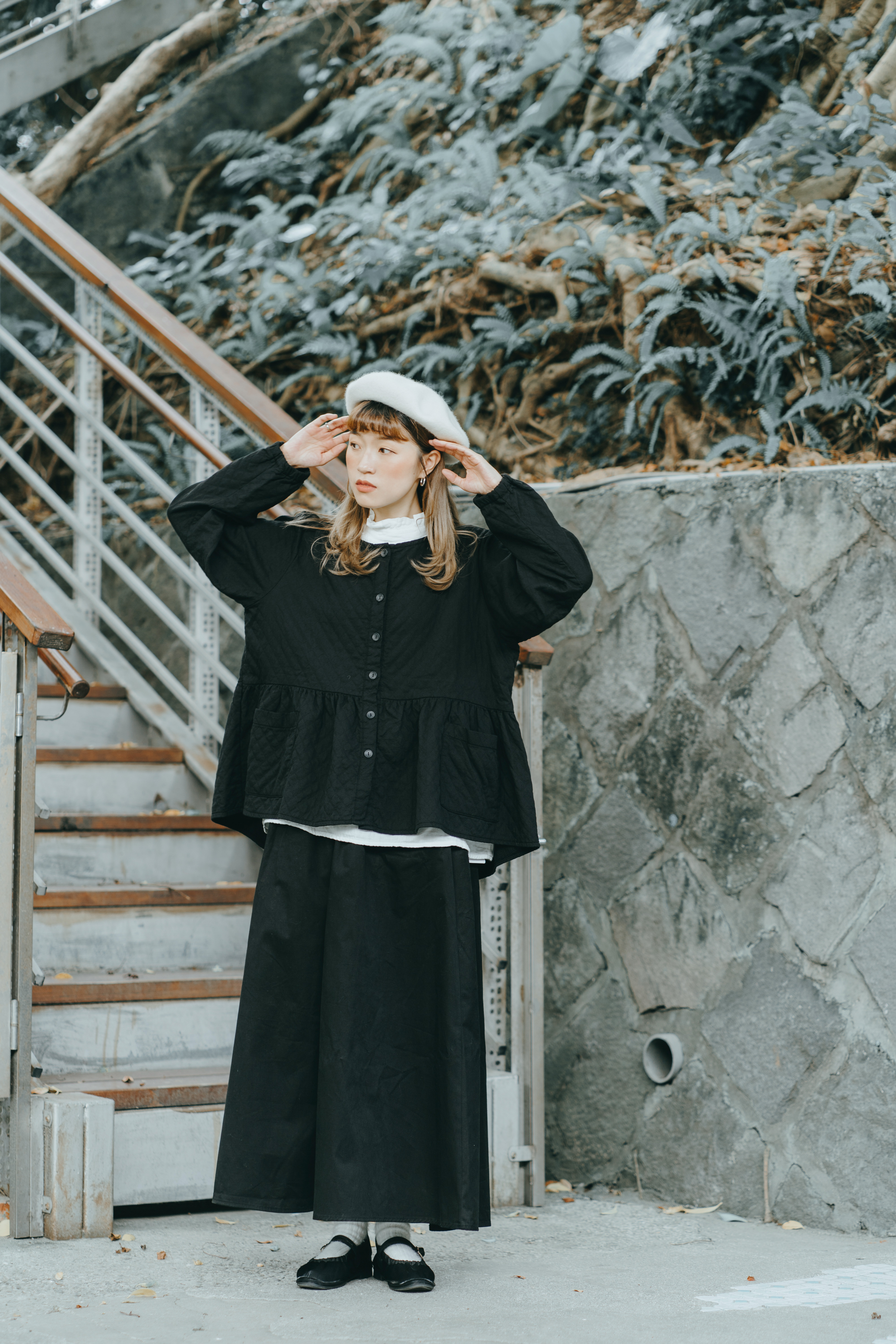 摺摺小丑領背心打底