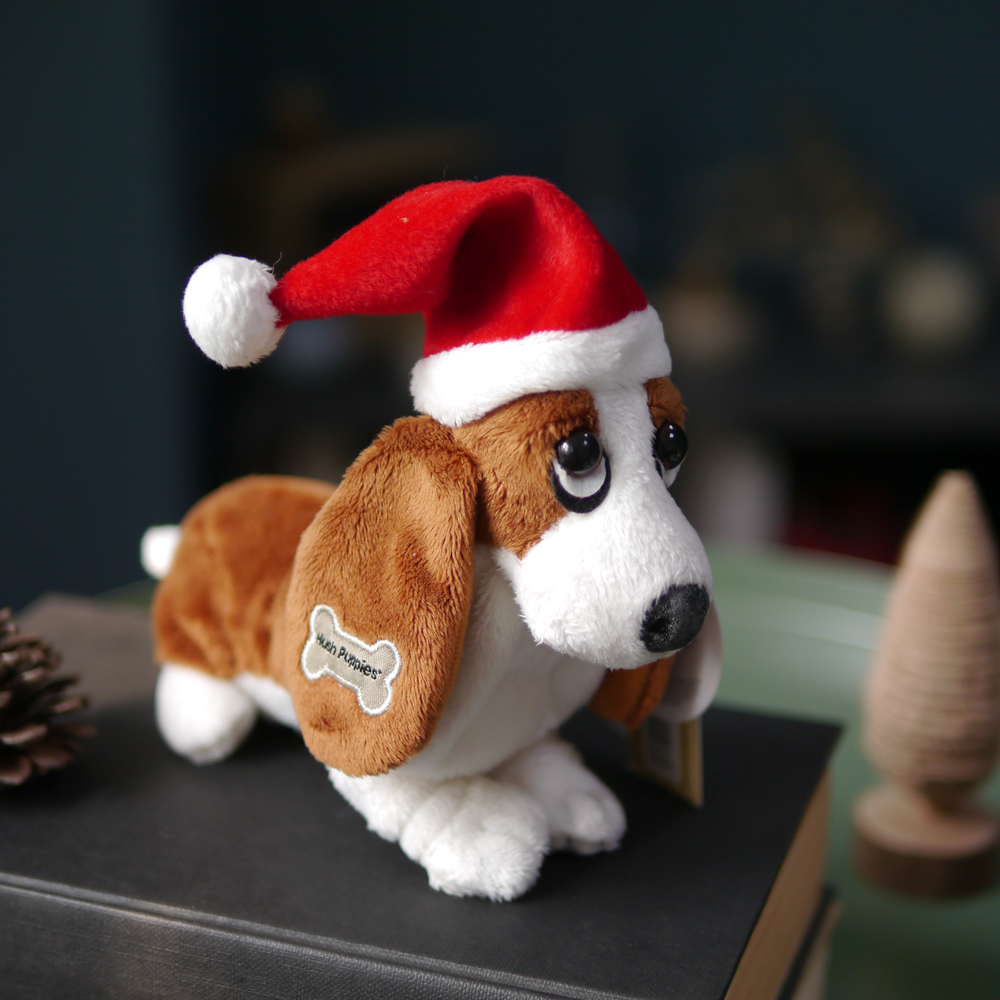 5" 節日限定巴吉度玩偶/聖誕帽