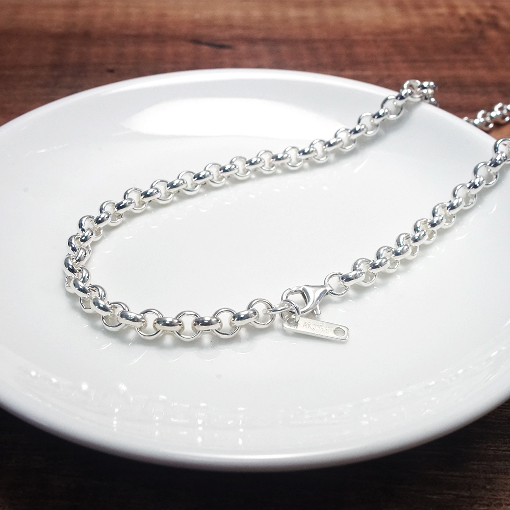 寬版小圓鍊(5.5mm寬鍊) 925純銀 男生項鍊 客製長度銀鍊